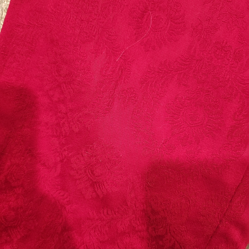 Talbots Petites Signature Red Jacquard Ankle Pants – Size 4P NEW - Picture 3 of 11